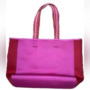 SUMMERSALT Large Tote Purse Bag Pink & Red- Beach/ Pool-Neoprene